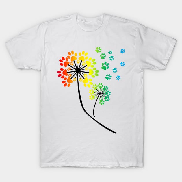 Dog LGBT Dandelion T-Shirt by ValentinkapngTee